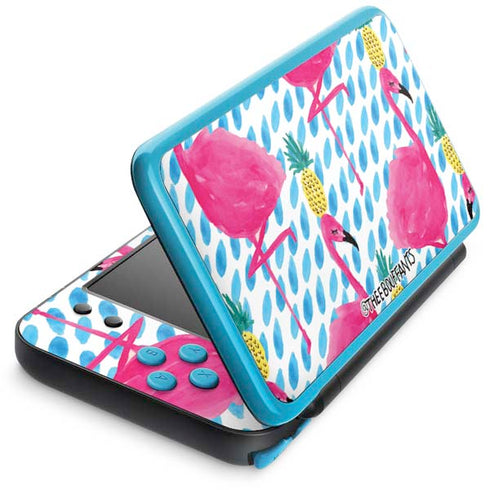 Bouffants and Broken Hearts Party Flamingos Nintendo 2DS XL (2017) Skin